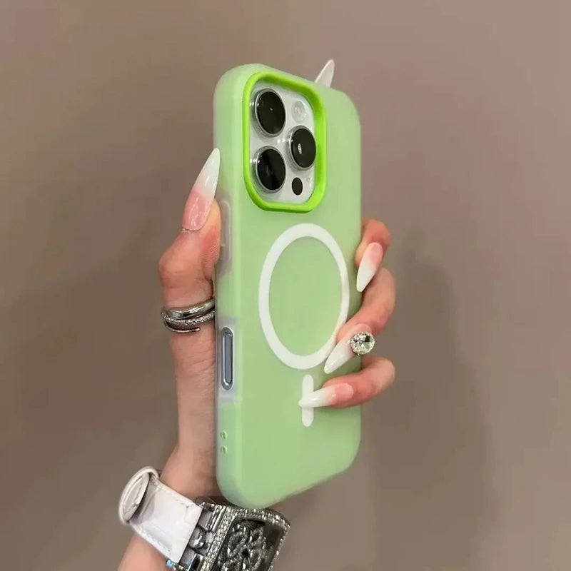 Universal MagSafe Case for iPhone 11, 12, 13, 14, 15, 16, 17 | Candy Matte Luxury Cover"