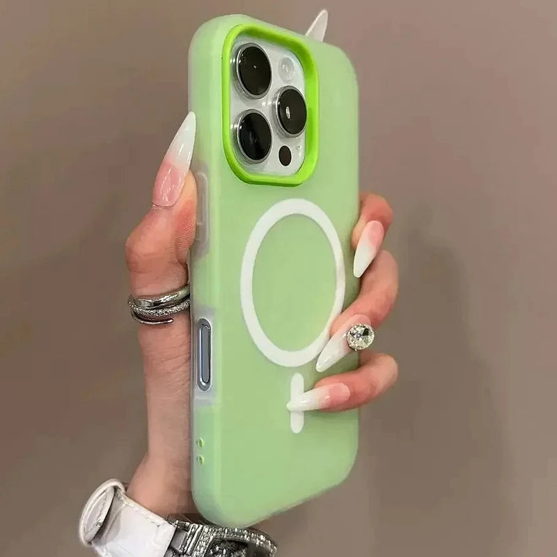 Universal MagSafe Case for iPhone 11, 12, 13, 14, 15, 16, 17 | Candy Matte Luxury Cover"