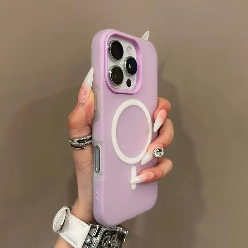 Universal MagSafe Case for iPhone 11, 12, 13, 14, 15, 16, 17 | Candy Matte Luxury Cover"