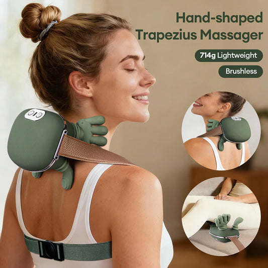 ZenTech 4D Bionic Neck & Shoulder Massager – Wireless Kneading for Cervical, Trapezius & Back with Brushless Motor & Heat Therapy