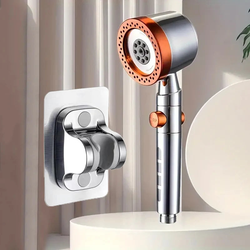 High-Pressure 5-Mode Handheld Shower Head with Smart Pause & Filtration System | Water-Saving Bathroom Essential Set