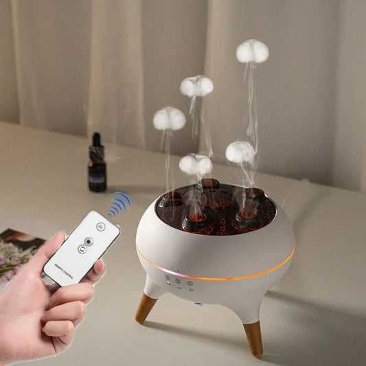 Zoeydam Smart Cloud Humidifier & Essential Oil Diffuser with Remote, Mood Lights & Timer