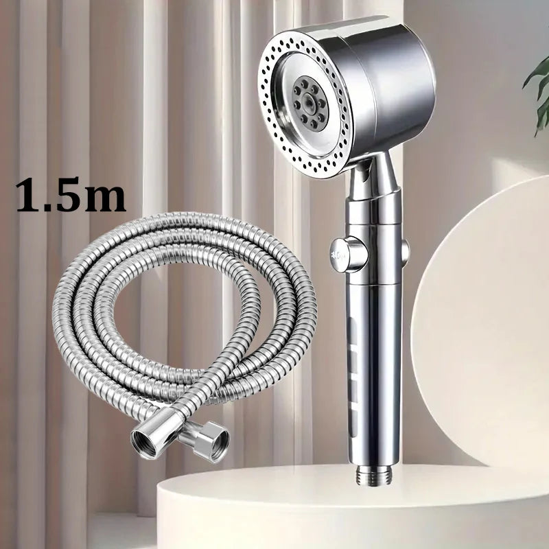 High-Pressure 5-Mode Handheld Shower Head with Smart Pause & Filtration System | Water-Saving Bathroom Essential Set