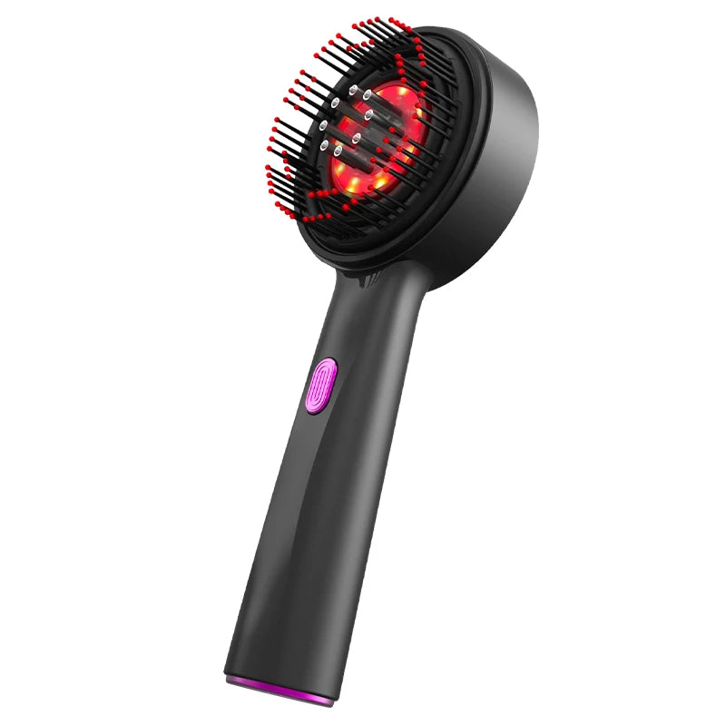 Electric Hair Growth Comb with Red Light Therapy | Vibrating Scalp Massager & Serum Applicator