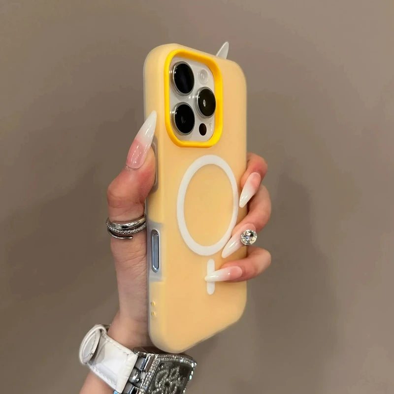 Universal MagSafe Case for iPhone 11, 12, 13, 14, 15, 16, 17 | Candy Matte Luxury Cover"
