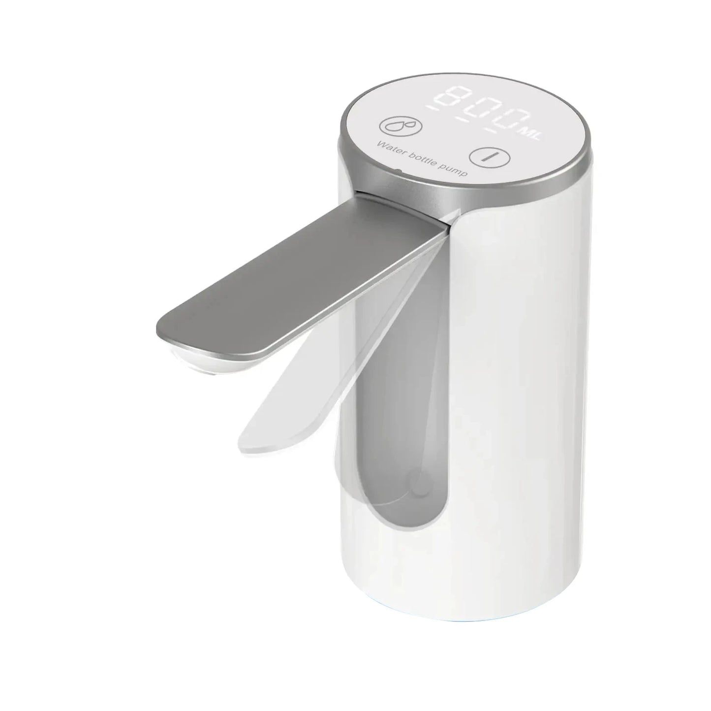 Electric Water Bottle Pump - Foldable, 1200mAh, USB-C, LED Display, 3 Quantitative Settings"