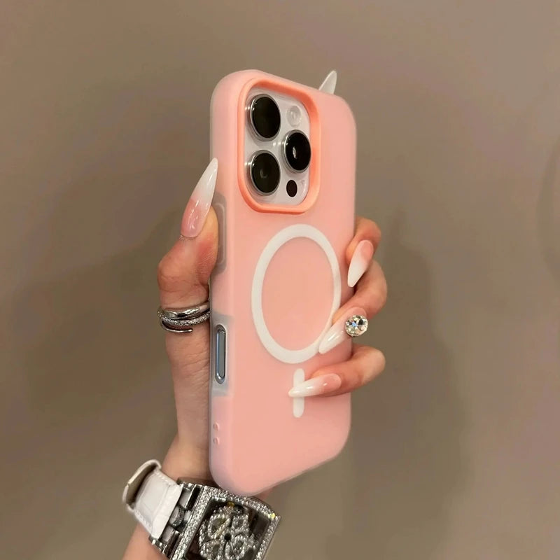 Universal MagSafe Case for iPhone 11, 12, 13, 14, 15, 16, 17 | Candy Matte Luxury Cover"