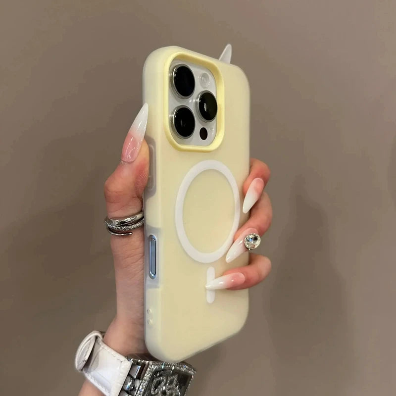 Universal MagSafe Case for iPhone 11, 12, 13, 14, 15, 16, 17 | Candy Matte Luxury Cover"
