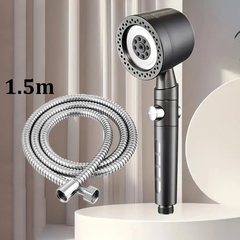 High-Pressure 5-Mode Handheld Shower Head with Smart Pause & Filtration System | Water-Saving Bathroom Essential Set