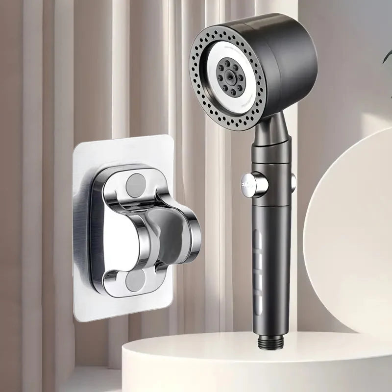 High-Pressure 5-Mode Handheld Shower Head with Smart Pause & Filtration System | Water-Saving Bathroom Essential Set