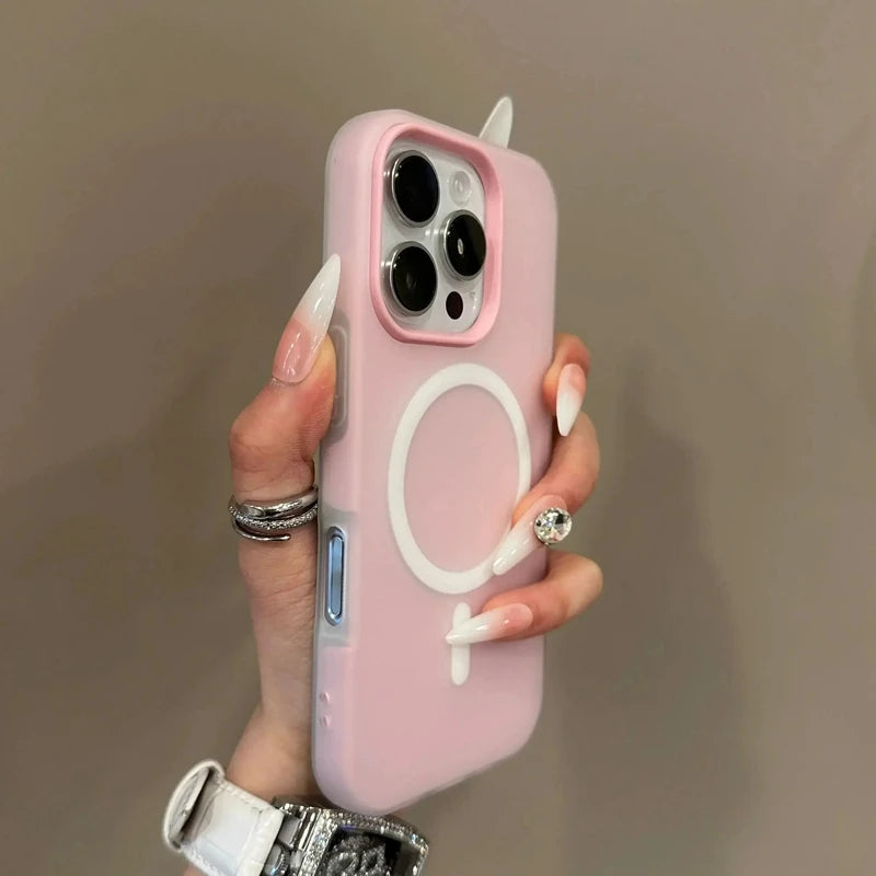 Universal MagSafe Case for iPhone 11, 12, 13, 14, 15, 16, 17 | Candy Matte Luxury Cover"