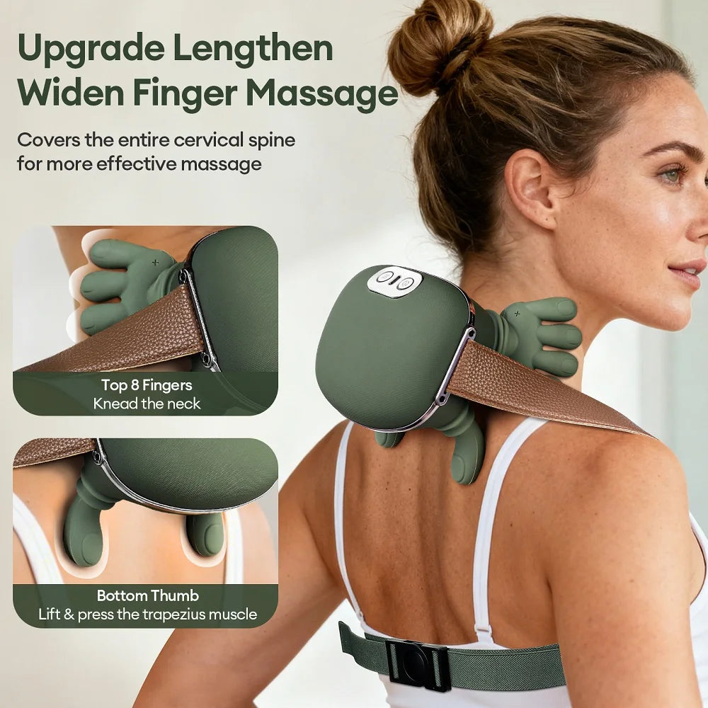 ZenTech 4D Bionic Neck & Shoulder Massager – Wireless Kneading for Cervical, Trapezius & Back with Brushless Motor & Heat Therapy